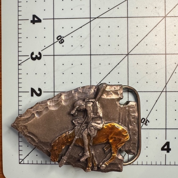 Native American Indian Chief Joseph Nez Perce Arrowhead Siskiyou Belt Buckle - Picture 3 of 3